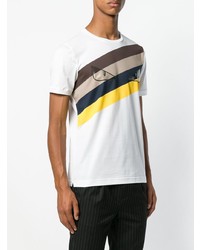 T-shirt à col rond imprimé blanc Fendi