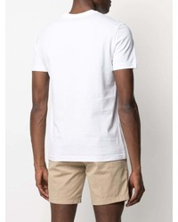 T-shirt à col rond imprimé blanc Dondup