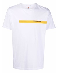 T-shirt à col rond imprimé blanc Parajumpers