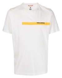 T-shirt à col rond imprimé blanc Parajumpers