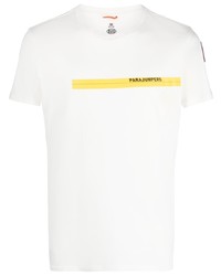 T-shirt à col rond imprimé blanc Parajumpers