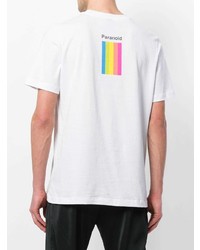 T-shirt à col rond imprimé blanc Omc