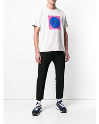 T-shirt à col rond imprimé blanc Kenzo