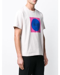 T-shirt à col rond imprimé blanc Kenzo