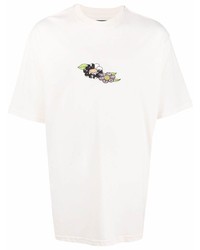 T-shirt à col rond imprimé blanc PAS DE ME