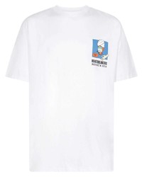 T-shirt à col rond imprimé blanc Pas de Mer