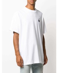 T-shirt à col rond imprimé blanc Off-White