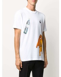 T-shirt à col rond imprimé blanc Off-White