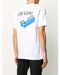 T-shirt à col rond imprimé blanc Off-White