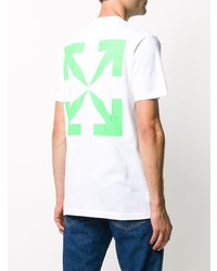 T-shirt à col rond imprimé blanc Off-White