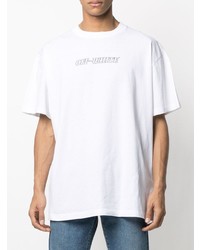 T-shirt à col rond imprimé blanc Off-White