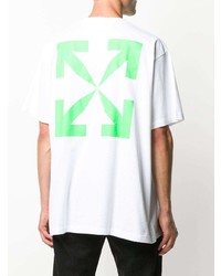 T-shirt à col rond imprimé blanc Off-White