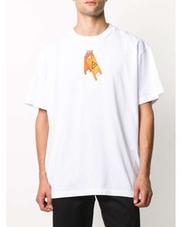 T-shirt à col rond imprimé blanc Off-White