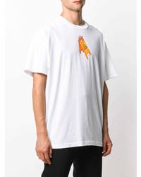 T-shirt à col rond imprimé blanc Off-White