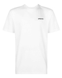 T-shirt à col rond imprimé blanc Patagonia