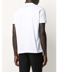 T-shirt à col rond imprimé blanc DSQUARED2