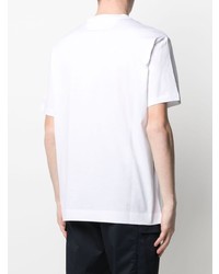 T-shirt à col rond imprimé blanc Z Zegna