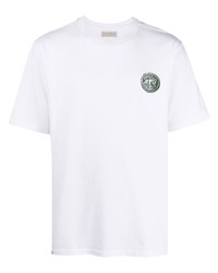 T-shirt à col rond imprimé blanc Paura