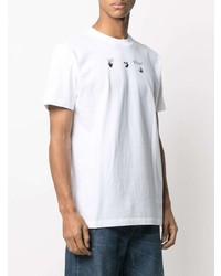 T-shirt à col rond imprimé blanc Off-White