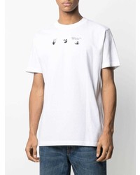 T-shirt à col rond imprimé blanc Off-White