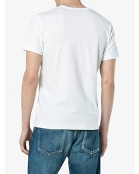 T-shirt à col rond imprimé blanc VISVIM