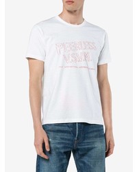 T-shirt à col rond imprimé blanc VISVIM