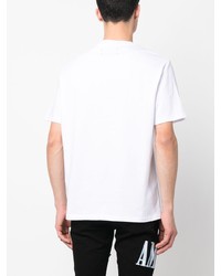 T-shirt à col rond imprimé blanc Amiri