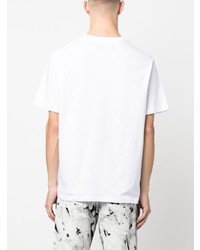 T-shirt à col rond imprimé blanc Amiri