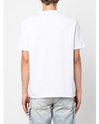 T-shirt à col rond imprimé blanc Amiri