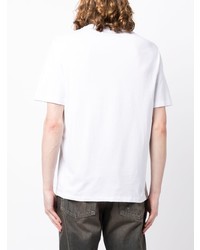 T-shirt à col rond imprimé blanc Amiri