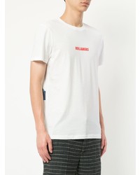 T-shirt à col rond imprimé blanc Les Benjamins
