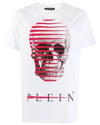 T-shirt à col rond imprimé blanc Philipp Plein