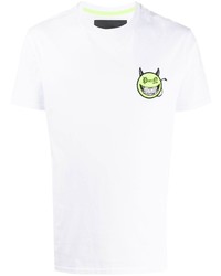 T-shirt à col rond imprimé blanc Philipp Plein