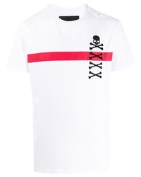 T-shirt à col rond imprimé blanc Philipp Plein