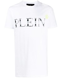 T-shirt à col rond imprimé blanc Philipp Plein