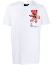 T-shirt à col rond imprimé blanc Philipp Plein