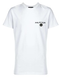 T-shirt à col rond imprimé blanc Philipp Plein