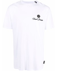 T-shirt à col rond imprimé blanc Philipp Plein