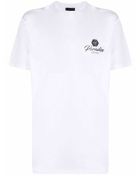 T-shirt à col rond imprimé blanc Philipp Plein