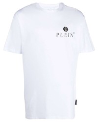 T-shirt à col rond imprimé blanc Philipp Plein