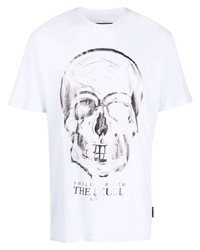 T-shirt à col rond imprimé blanc Philipp Plein