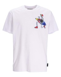 T-shirt à col rond imprimé blanc Philipp Plein