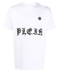 T-shirt à col rond imprimé blanc Philipp Plein