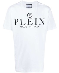 T-shirt à col rond imprimé blanc Philipp Plein