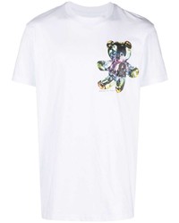 T-shirt à col rond imprimé blanc Philipp Plein