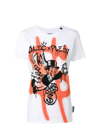 T-shirt à col rond imprimé blanc Philipp Plein