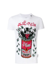 T-shirt à col rond imprimé blanc Philipp Plein