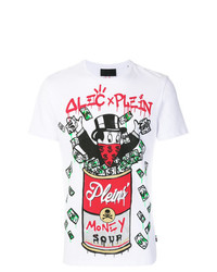 T-shirt à col rond imprimé blanc Philipp Plein