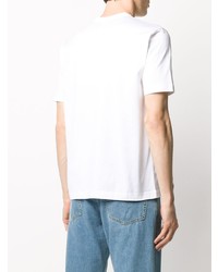 T-shirt à col rond imprimé blanc Junya Watanabe MAN