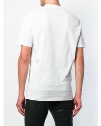 T-shirt à col rond imprimé blanc DSQUARED2